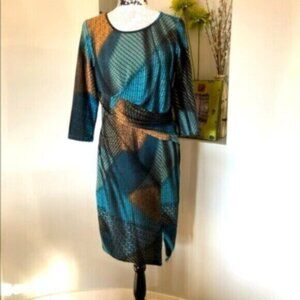 M.I.K.O Fall Midi Shirt Dress Women’s Size Med